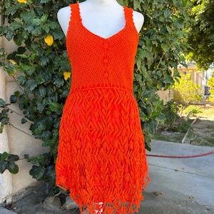No Brand Orange Knit Dress.